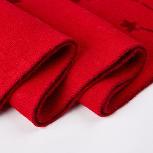 Écharpe longue rayée rouge 100 % <span class=keywords><strong>laine</strong></span>, douce et chaude, tricotée, vintage, isolante thermiquement pour l'hiver, <span class=keywords><strong>cache</strong></span>-<span class=keywords><strong>cou</strong></span> pour hommes, personnes âgées et parents - Product Image 4