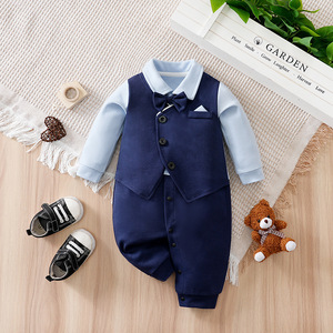 Elegante Conjunto Formal <span class=keywords><strong>2</strong></span> en 1 <span class=keywords><strong>para</strong></span> Bebés Niños <span class=keywords><strong>de</strong></span> Otoño, <span class=keywords><strong>para</strong></span> Niños <span class=keywords><strong>de</strong></span> 1 Mes a 1 Año - Product Image 1