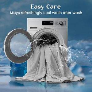 Coperta rinfrescante <span class=keywords><strong>per</strong></span> letto singolo, <span class=keywords><strong>per</strong></span> chi soffre il caldo, biancheria da letto <span class=keywords><strong>per</strong></span> tutte le stagioni <span class=keywords><strong>per</strong></span> stare freschi durante la notte, grigia - Product Image 4