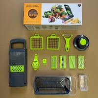 Hyri 2024 Hete Groentesnijder Multifunctionele Op Maat Gemaakte Keukengroentehakker 14 In 1 Plastic Fruit-En Groentegereedschap