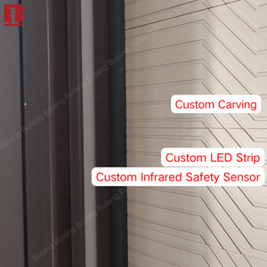 Porte <span class=keywords><strong>de</strong></span> <span class=keywords><strong>garage</strong></span> Bolang sur mesure en aluminium <span class=keywords><strong>de</strong></span> luxe à commande électrique 9x7 16x7 8x7, fonctionnement silencieux, fabrication ODM OEM, turbo haute vitesse - Product Image 2