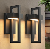 Lampes murales extérieures LED nordiques, noir mat, étanches IP65, en aluminium moulé sous pression, pour maison moderne