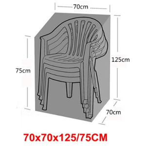 Housse de chaise en tissu Oxford 70x70x125cm noire, imperméable, protection pour meubles d'extérieur, style américain, housse anti-poussière - Product Image 3
