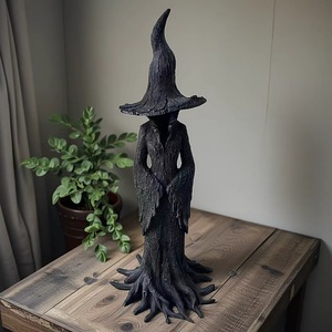 Nouvelle Sculpture Écologique en Résine Époxy Peinte à la Main, Figurine de Sorcière Mystérieuse pour Halloween, Décoration de Jardin pour Cracker Barrel - Product Image 3