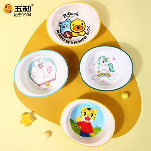 Wuhe Kids Cartoon Melamine Bowls Round Food Grade Drop Proof For Children Dining - Product Image 2