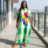 Robe longue de luxe élégante grande taille en coton Ankara pour femme africaine, style boubou kaftan, idéale pour l'été, les fêtes, le streetwear et les clubs