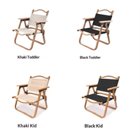 Chaise de camping et de plage pliable moderne en bois imperméable avec accoudoirs, portable, logo personnalisé