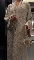 Vente en gros de kimonos brodés de sequins, collection élégante très vendue, abaya de luxe sur mesure de Dubaï pour femmes musulmanes, décontractée et pour la prière