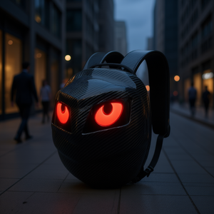 Zaino in Fibra di Carbonio Black Knight con Occhi LED, Cinghia Arcuata, Multifunzionale per Tutte le Stagioni - Product Image 2