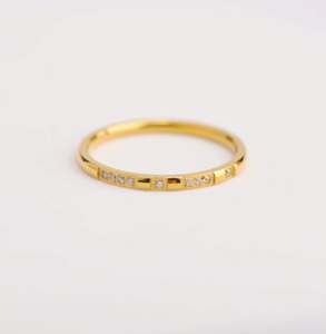 Anillos Romy de banda de zirconia de acero inoxidable sin deslustre - Product Image 2