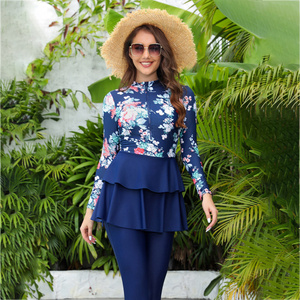 Long Sleeve Modest <strong>Swimwear</strong> for Plus Size Women Islamic Burkini Muslim Bathing Suit <strong>Swimwear</strong> with <strong>Modesty</strong> - Product Image 2