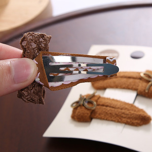 Paquete <span class=keywords><strong>de</strong></span> 2 Pinzas para el Cabello con Lazo para Bebés, Estilo Dulce y Versátil, Color Marrón, Pinzas y Broches para el Cabello para Niñas, Uso Diario - Product Image 2