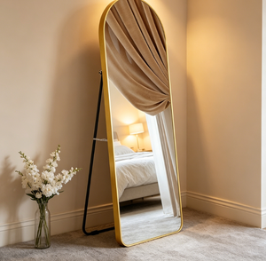 Espejo de Pared Arqueado de Vidrio Templado Hecho a Mano con Bordes Reforzados para Mayor Seguridad, Decoración de Hogar de Lujo Contemporánea 2025, de Cuerpo Entero - Product Image 5