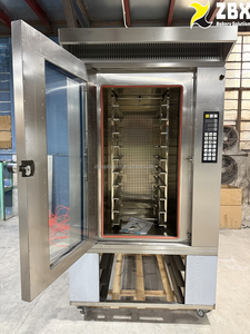 Four rotatif à convection à air chaud industriel en acier inoxydable pour la cuisson du pain, 5/10 plateaux, avec 1 <span class=keywords><strong>chariot</strong></span> - Product Image 3