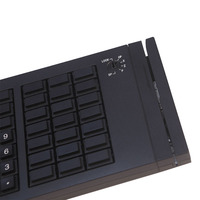 Venta caliente 66 teclas Mini numérico inalámbrico 2,4G USB teclado impermeable con lector de tarjetas programación de teclas para POS
