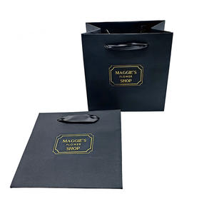 कस्टम लोगो मुद्रित लक्जरी यूरो टोटे पेपर उपहार बैग, बुटीक पैकेजिंग खरीदारी बैग, लोगो के साथ कागज बैग - Product Image 6