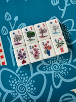 Set Ubin Mahjong Amerika 165 Buah dengan Karakter Bernomor dan Gambar Burung Alami untuk Meja Permainan di Rumah