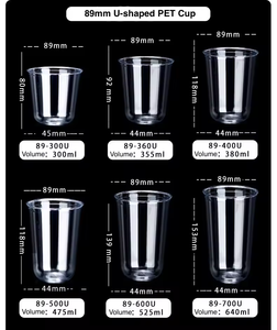 SGP Premium Transparente Desechable PET Vasos de plástico 300ml 355ml 380Ml Tamaños para café Bebidas frías Alimentos-Sin impuestos - Product Image 6