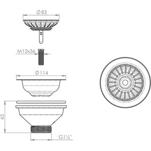 Sink Waste with Expansion Cap Ø 90 <b>Drain</b> <b>Cleaners</b> Product - Product Image 3