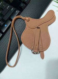 Leather Saddle <b>Bag</b> <b>Charm</b> Equestrian Style Horse Saddle Keychain Fashion <b>Bag</b> Pendant Decoration for Women - Product Image 4