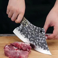 Couteau à salade professionnel de haute qualité en acier inoxydable forgé, machine à découper la viande, 6 couteaux Mezzaluna, couteau à désosser, trancheuse écologique