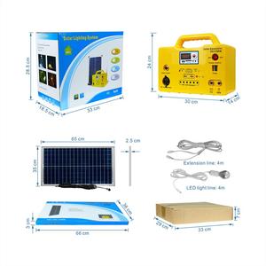 Système d'éclairage solaire portable haute efficacité 50W DC, générateur d'énergie solaire avec fonction MP3 et radio, vente chaude - Product Image 5