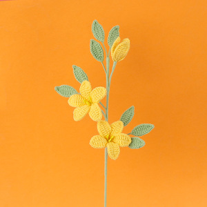 Bouquet de <span class=keywords><strong>jasmin</strong></span> en crochet fait main, plantes en <span class=keywords><strong>pot</strong></span>, bouquet floral artificiel fini, <span class=keywords><strong>pot</strong></span> de fleurs, mini <span class=keywords><strong>pot</strong></span> de plante en tricot - Product Image 6