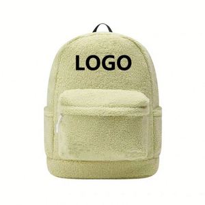 Hot Sale Personalized Embroidered Sherpa Soft Teddy Plush <b>Backpack</b> Soft Plush Fluffy Kids School <b>Backpack</b> - Product Image 1