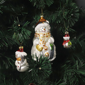 Adorno de vidrio soplado a mano colgante de Navidad, decoración de hamburguesa de helado para regalos de Navidad, figuras de vidrio, molde Donut - Product Image 4