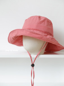 Sombrero de Sol de Ala Ancha a Rayas <span class=keywords><strong>Jan</strong></span> & Jul para Invierno con Correa Ajustable 100% Algodón, Protección Total - Uso Diario Informal - Product Image 6