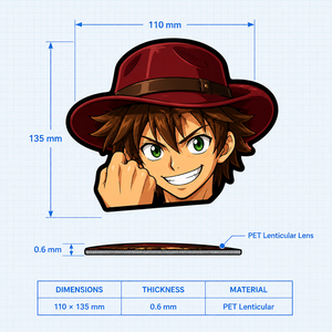 Calcomanías de lejía para coche, pegatinas de movimiento de Anime 3D, resistentes al agua, con cambio Lenticular, 1000 diseños - Product Image 3