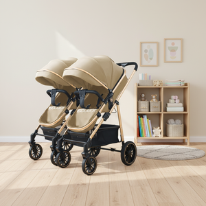 <span class=keywords><strong>Poussette</strong></span> <span class=keywords><strong>double</strong></span> détachable Offre Spéciale pour bébé, voyage pratique, <span class=keywords><strong>double</strong></span>/séparé, matériaux en lin de coton pour compagnon de mère - Product Image 2
