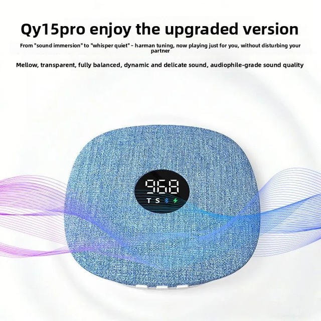 New for 5.3 Sleep Audio Portable Speaker Wireless Bone Conduction Dual Speaker Stereo Audio UFO Digital Display Ultra-thin