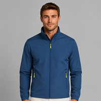 Chaqueta Deportiva Ligera para Hombre con Logotipo Imprimible, Cuello Alto, Cierre Completo, Color Neón, Uniforme Personalizado para Equipo, Venta al Por Mayor, 20 Colores