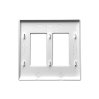 Cache-prise décoratif mural double pôle sans vis pour interrupteur 2 modules, blanc, convient pour salon et chambre