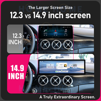 Sistema de Control Central para Automóvil con Android 14, Compatible con DSP, GPS, CarPlay Inalámbrico para Mercedes a CLA GLA 2013-2018