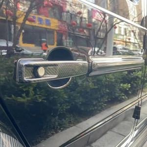 Carwoman - Lot de 5 protections de poignées de porte en fibre de carbone pour Mercedes-Benz Classe G G500/G63 W462/W463, style adhésif, protection UV - Product Image 6