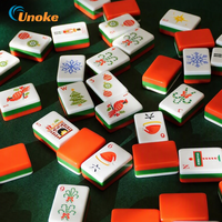 Ensemble de tuiles de mahjong américain en acrylique rouge gravé, pliable, moderne et de luxe, avec tapis et supports – Cadeau idéal pour le divertissement – Vente directe usine