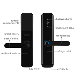 Serrure intelligente Wifi Tuya de haute qualité, mot de passe, carte Rfid, serrure biométrique à empreintes digitales - Product Image 5
