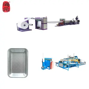 Low price plastic vacuum forming machine making PS foam absorbent tray