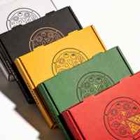 Boîte à pizza personnalisée fine en carton enduit d'argile, avec coins verrouillables, 10 po de longueur x 10 po de largeur x 2 po de profondeur