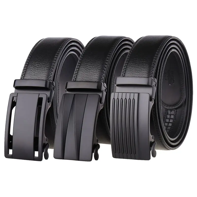 Genuine leather luxury strap male 2019 New Fashion classic vintage Automatic buckle Business belt for men