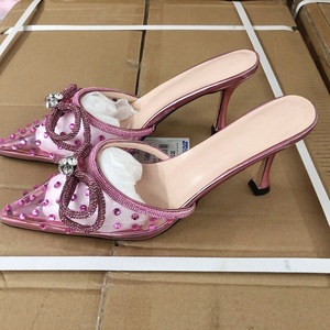 Décolleté con <span class=keywords><strong>borchie</strong></span> con strass Bling 8CM/11CM <span class=keywords><strong>scarpe</strong></span> trasparenti femminili di lusso tacchi da donna per donna - Product Image 6