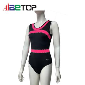 Оптовая продажа, латексный купальник для художественной гимнастики, купальник из черного спандекса - Product Image 5