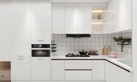 Nouveau modèle de meubles de cuisine en bois massif ensemble de petites armoires de cuisine
