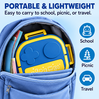 Boîte à lunch portable en acier inoxydable 304 avec couvercle en PP, chauffable, pour bébé, enfant, étudiant, camping en plein air, pique-nique, contenant alimentaire
