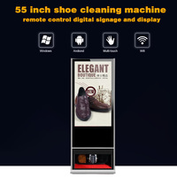 Machine de nettoyage de chaussures de 55 pouces Android wifi télécommande signalisation numérique et écrans