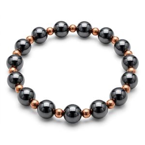 Bracciale di Ematite Fatto a Mano di Tendenza con <span class=keywords><strong>Perline</strong></span> in Rame, Bracciale Minimalista Moderno con <span class=keywords><strong>Perline</strong></span>, Gioiello Unisex alla Moda, Regalo per Uomo - Product Image 2