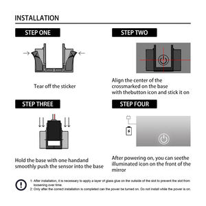 Smart Home Badezimmers piegel mit monochromer Defogging-Uhr Berührungs sensorsc halter Hands can Integrierter induktiver Schalter - Product Image 6