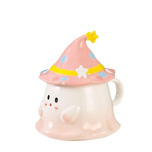 Tasse en céramique Dragon Nest Elf 301-400ml avec couvercle, résistante à la chaleur, thème fantôme, cadeau pour enfants et adolescents - Product Image 5